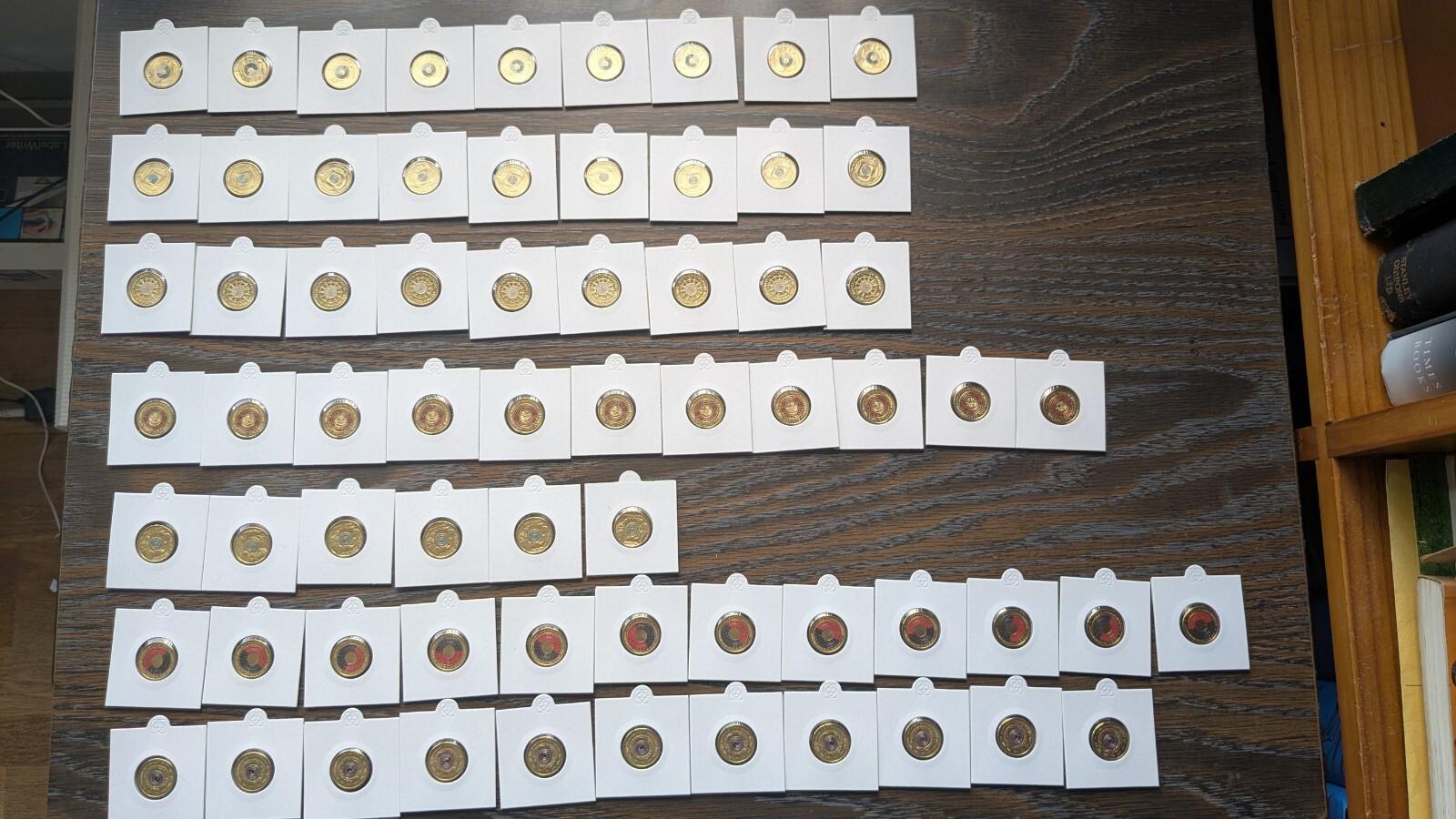 Australian $2 Coin Collection - RAM/Cotton Co - 67 Coins