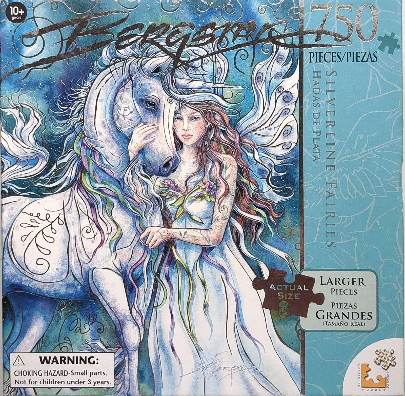 Bergsma 750 Piece JIgsaw Puzzle Silverline Fairies Hadas De Plata