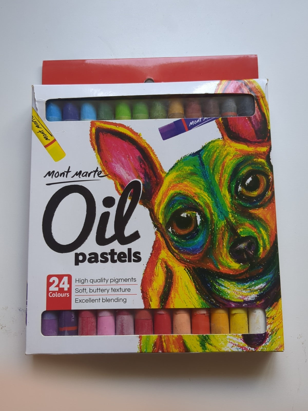 Mont Marte Oil Pastels 24 Colours Soft Texture Great Blending