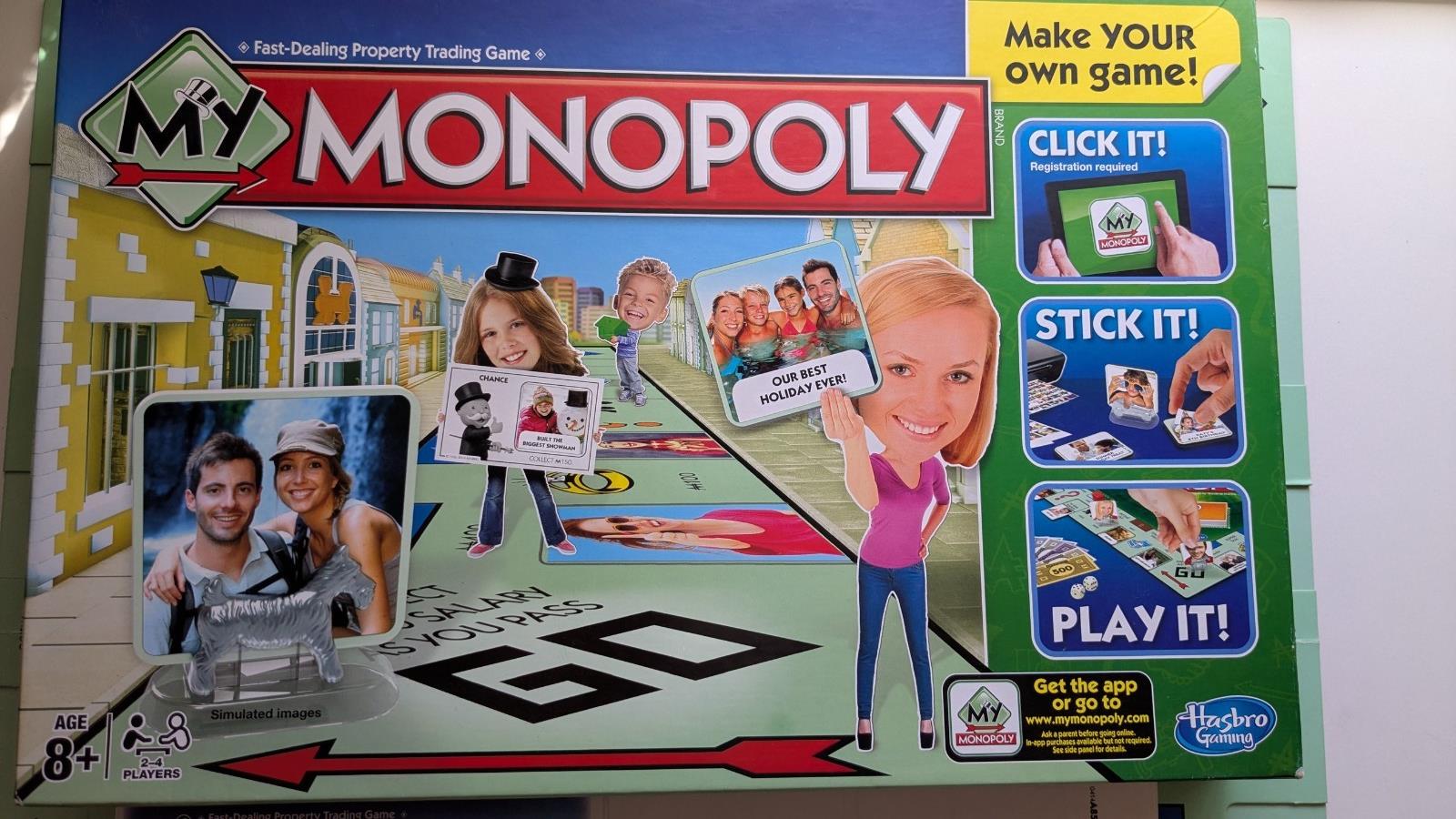 My Monopoly Board Game Hasbro Gaming 2014 Pre-owned 8+ 2-4 Players.