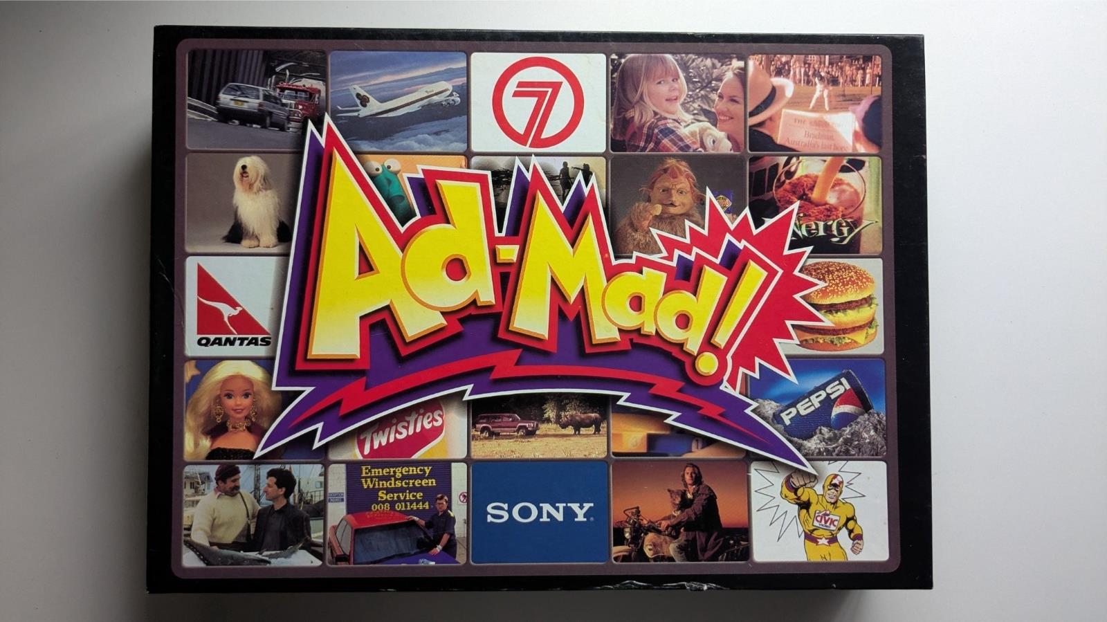 Spear Games Vintage Ad Mad Board Game with VHS Video