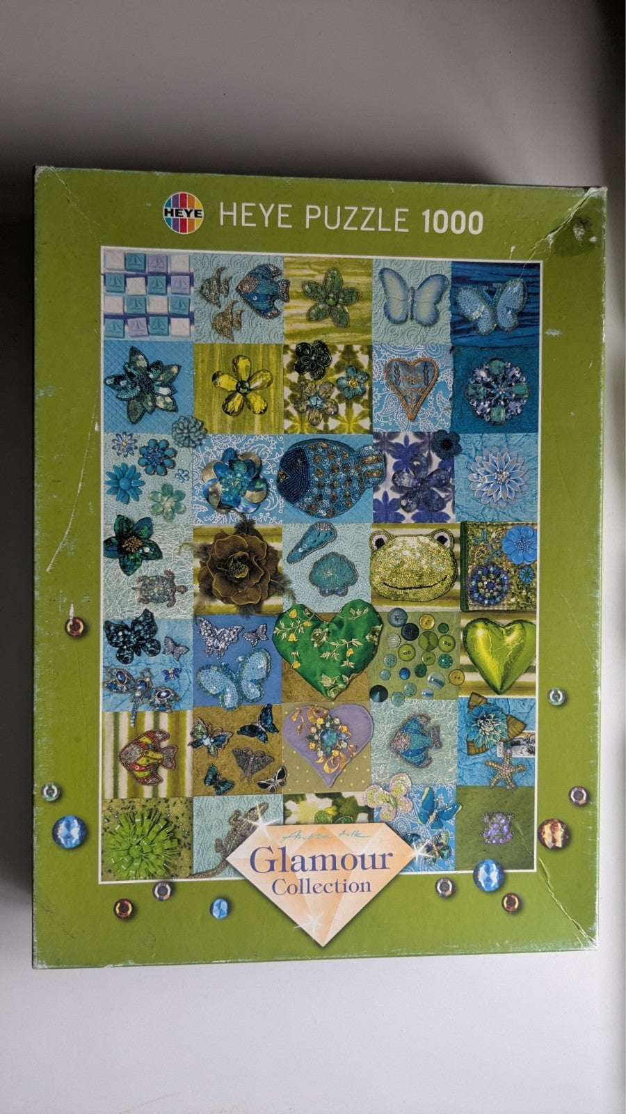 Heye 1000pc Glamour Collection Green and Blue Treasure Jigsaw Puzzle