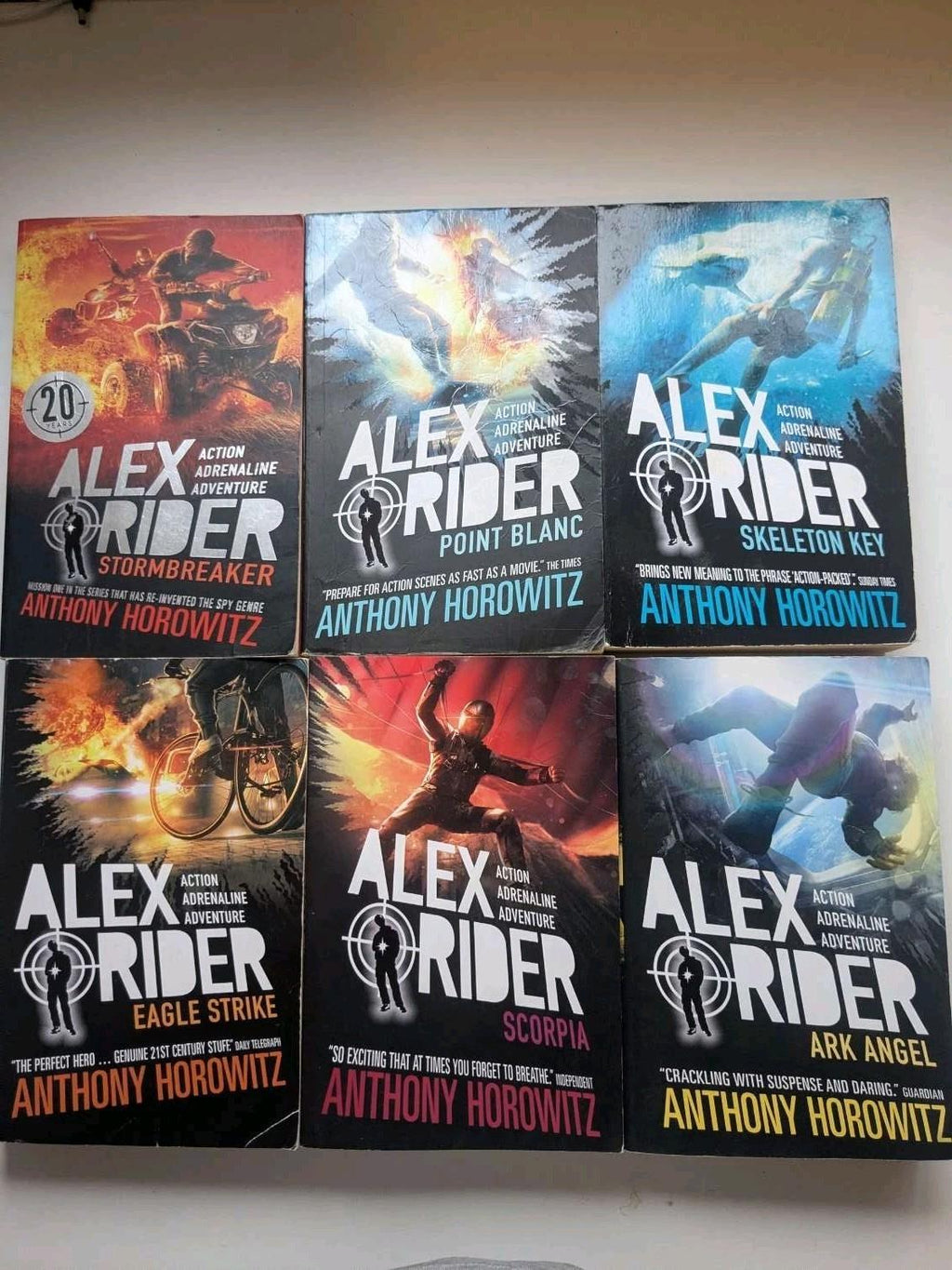 Alex Rider Books 1-6 Anthony Horowitz Spy Thriller Paperback Lot