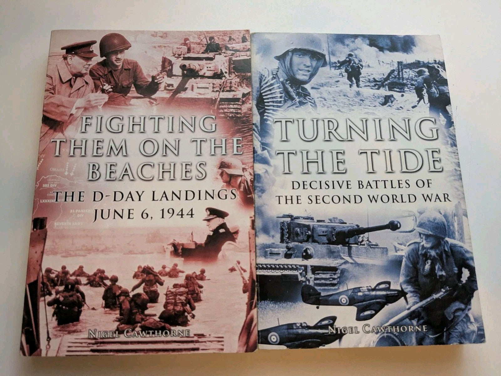 Nigel Cawthorne WWII 2 Fighting On Beaches and D-Day Paperback Books