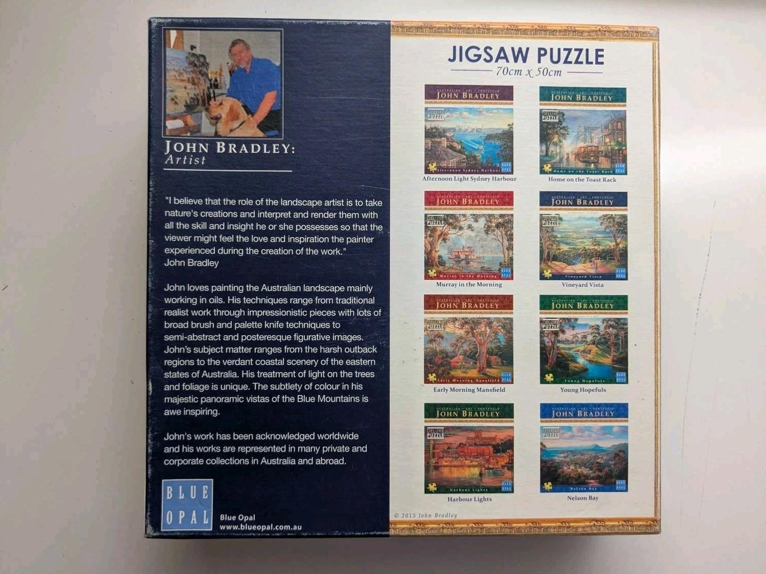 Blue Opal 1000pc Jigsaw Murray in the Morning John Bradley Art