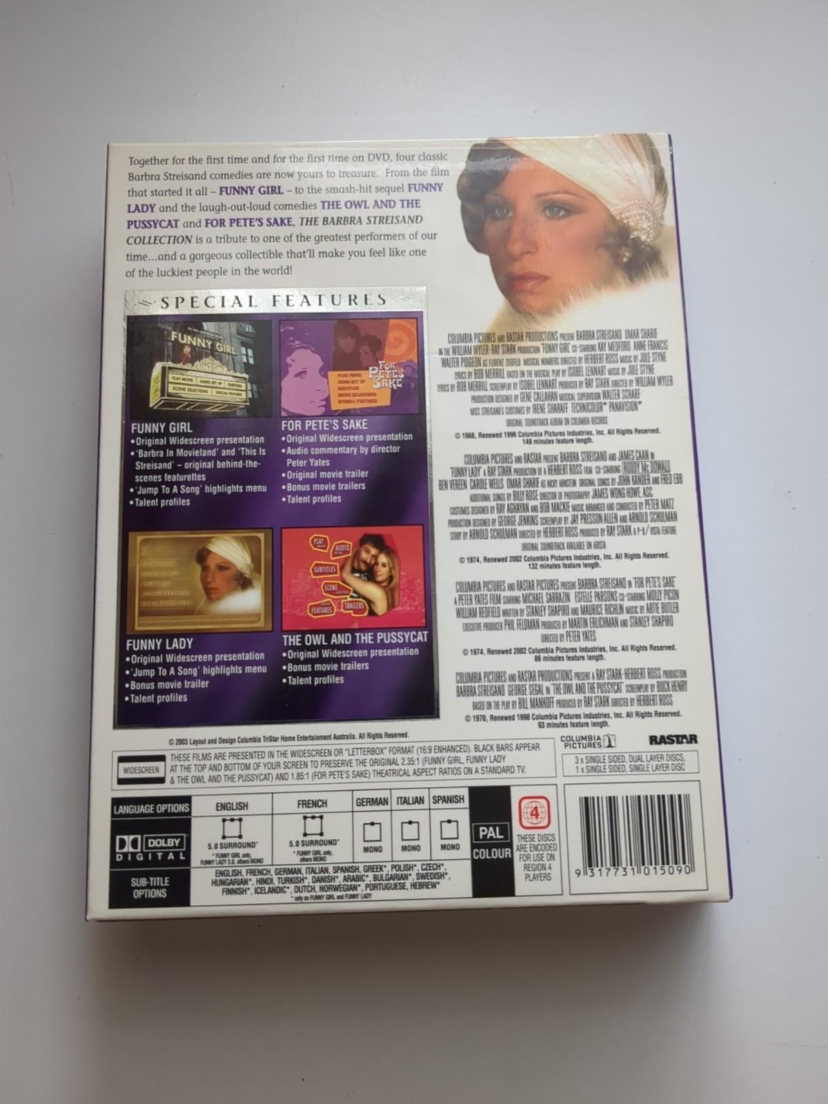 Barbra Streisand DVD Movie Collection Region 4